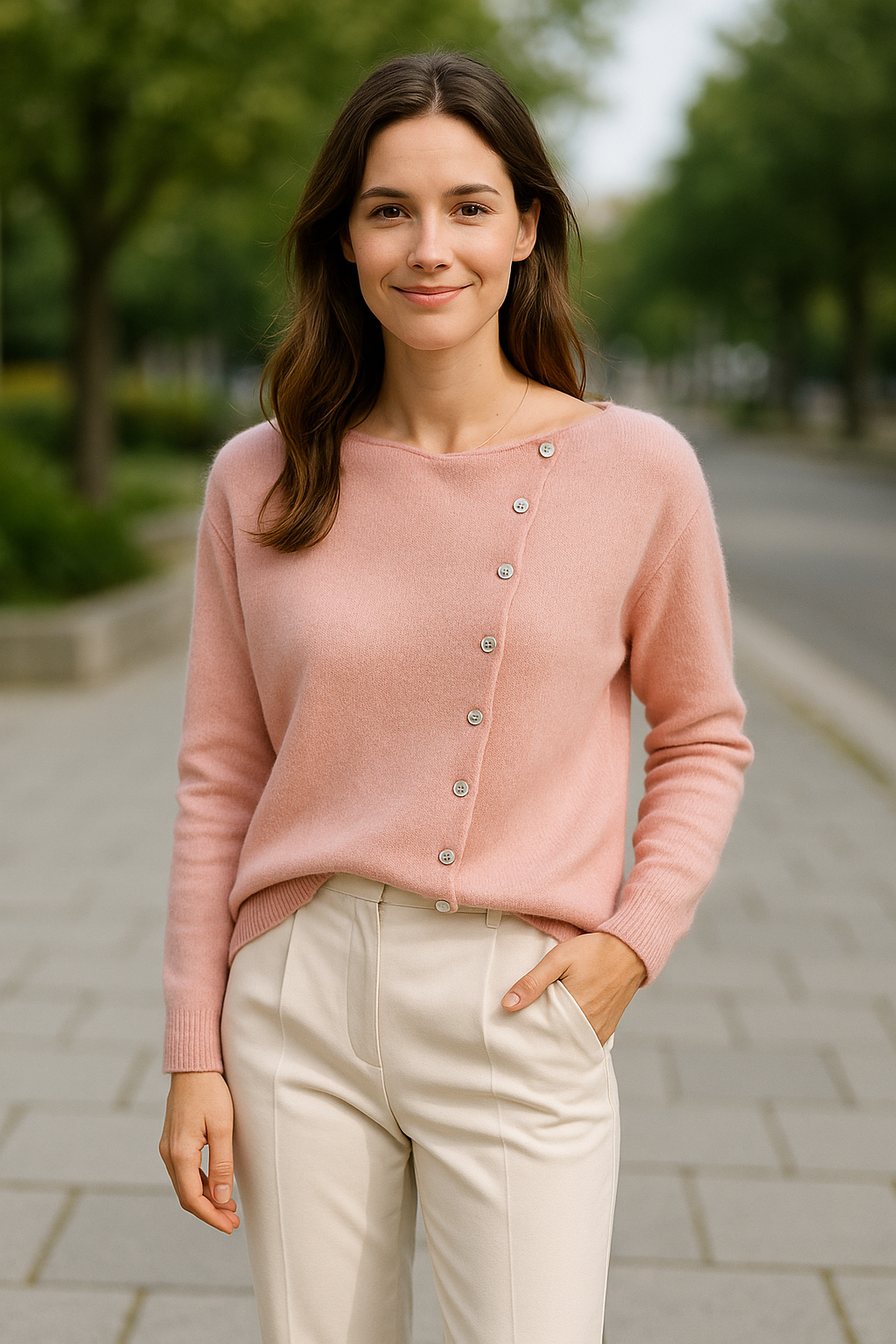 Dames Elegant Gebreid Vest, Herfst Winter Knoop Ontwerp Casual Trui | VIQA VIQA© NEDERLAND