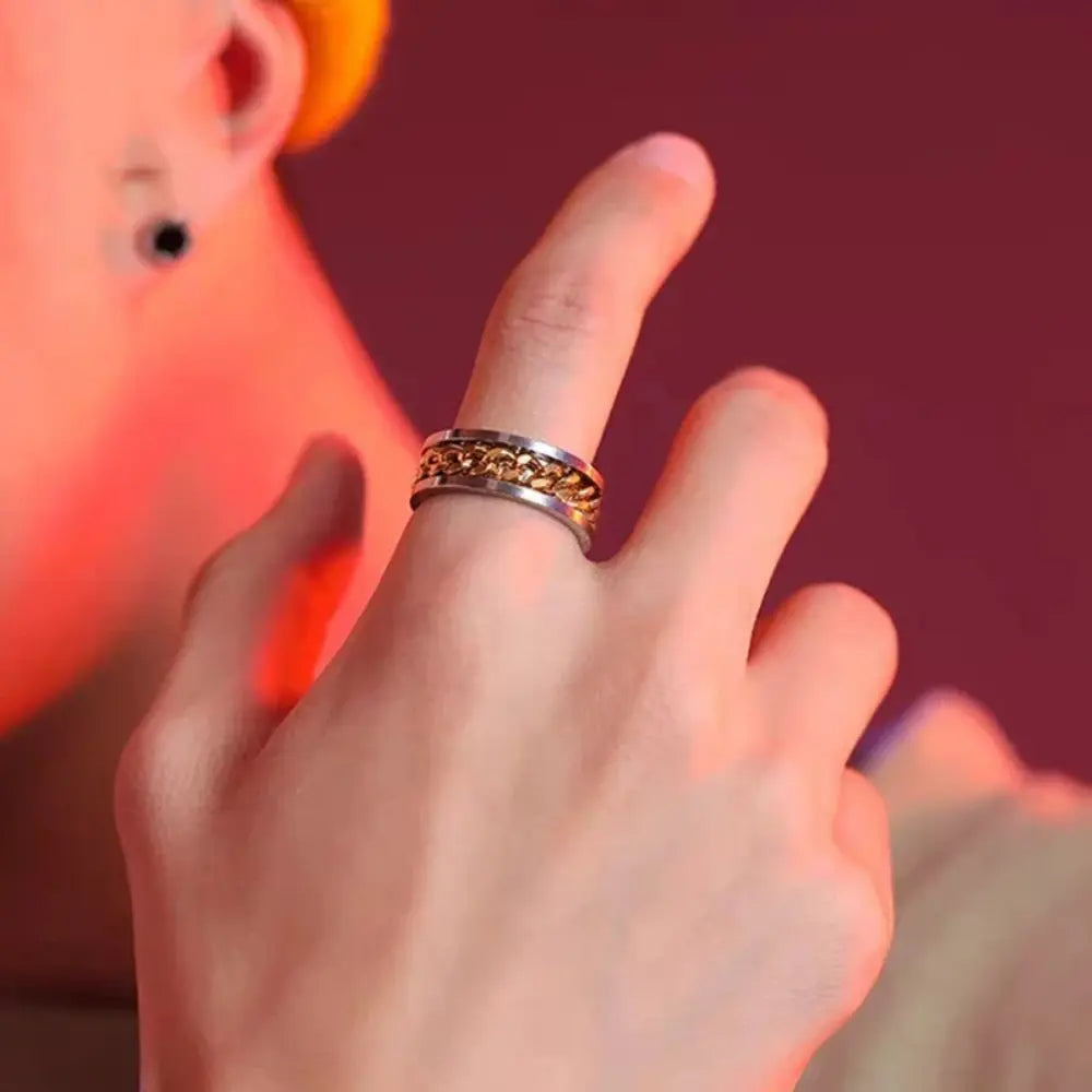 8mm Draaibare Spinring Voor Heren VIQA© NEDERLAND