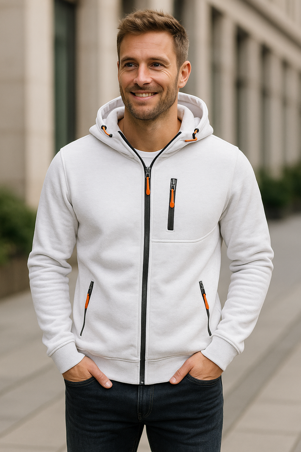 Herenjas Met Capuchon, Effen Gekleurde Casual Hoodie Met Lange Mouwen En Ritssluiting Gym Sport Hoodie Lente Herfst | VIQA VIQA© NEDERLAND