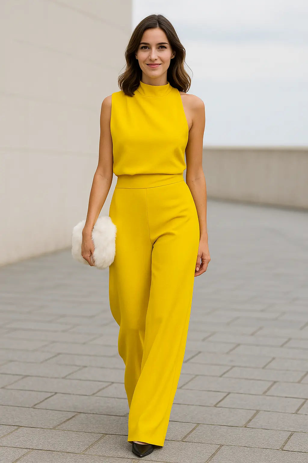 Dames Jumpsuit Met Eén Schouder, Zomer Effen Kleur Mid-Taille Geplooid Uitgesneden Romper, Eegante Pasvorm | VIQA VIQA© NEDERLAND