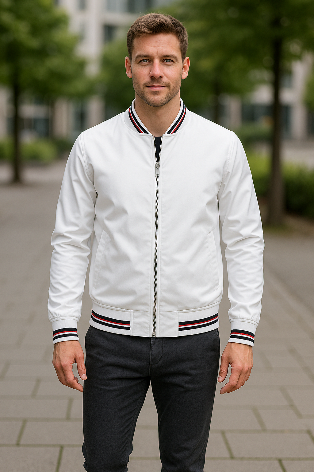 Heren Bomberjack, Staande Kraag Rits Varsity Jas, Winter Herfst Outdoor Casual Top | VIQA VIQA© NEDERLAND