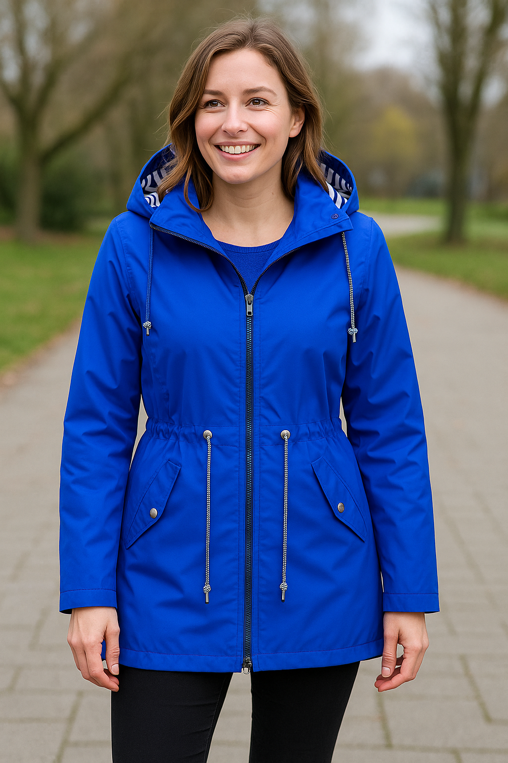 Waterdichte Regenjas voor Vrouwen, Lichtgewicht Casual Outdoor Regenjas Met Kap En Koord | VIQA VIQA© NEDERLAND