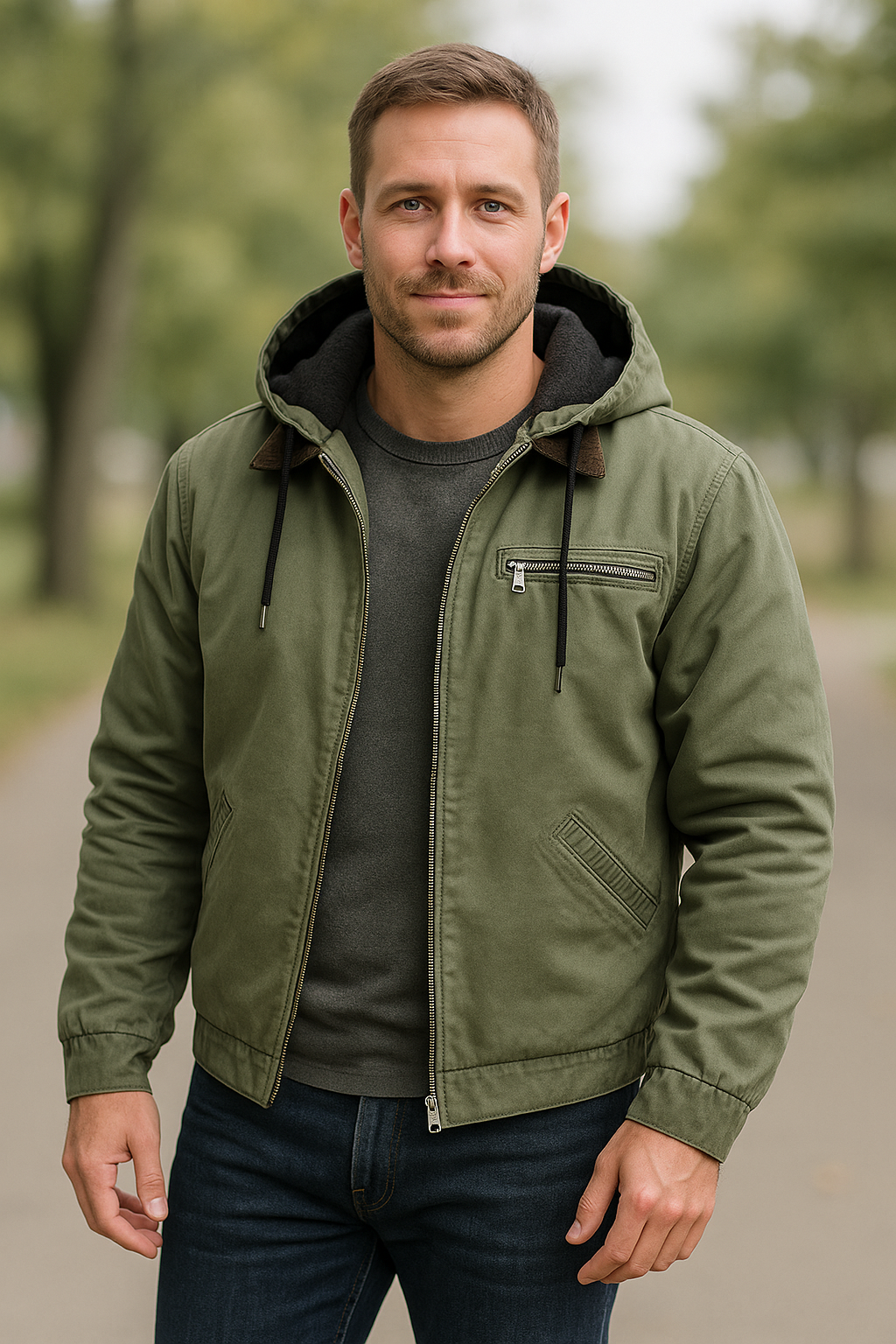 Winterjas Met Capuchon Voor Heren, Warm Jasje Met Voering Van Pluche En Meerdere Zakken | VIQA VIQA© NEDERLAND