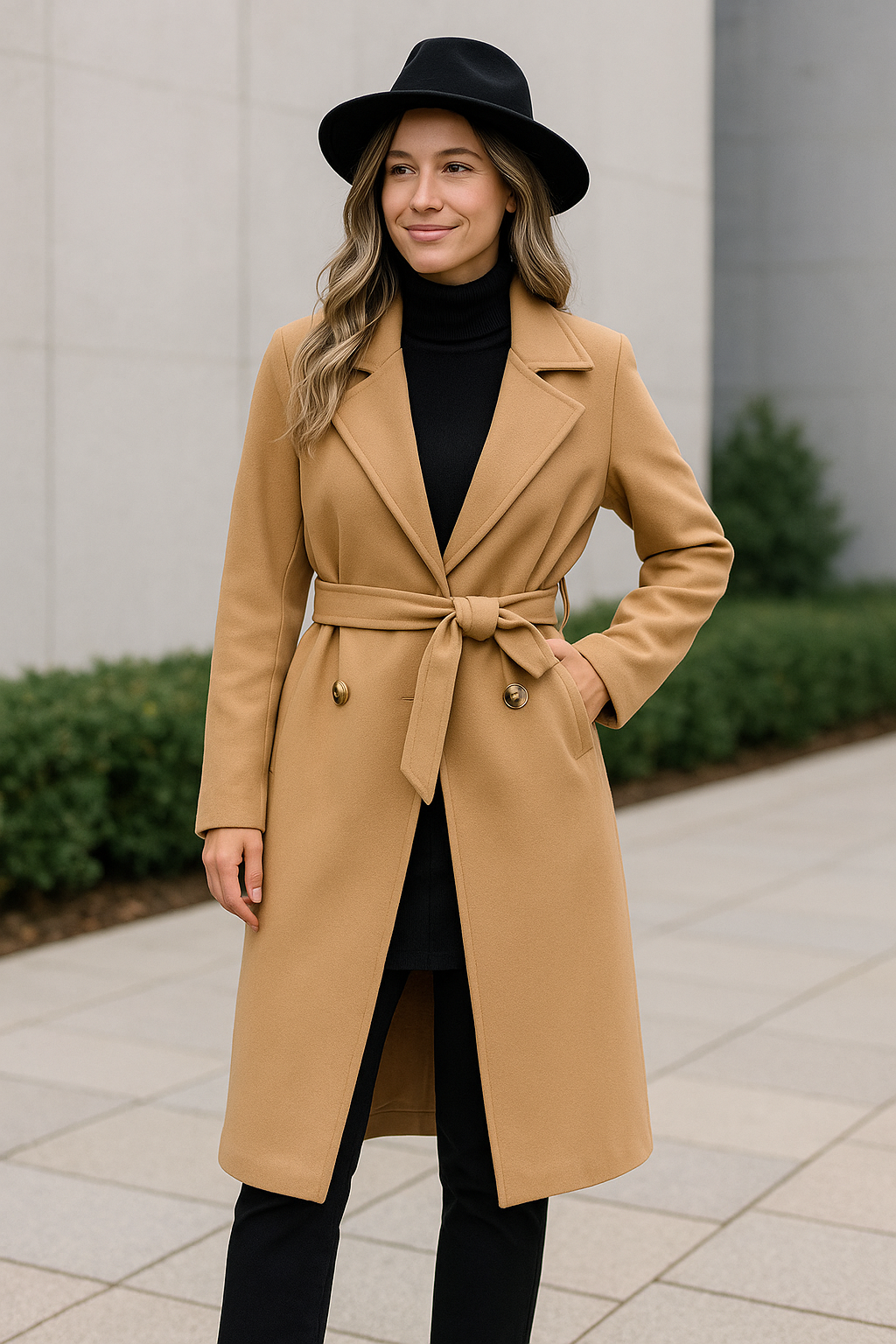 Dames Wollen Trenchcoat, Double Breasted Overcoat, Elegante Herfst Winter Casual Jas | VIQA VIQA© NEDERLAND