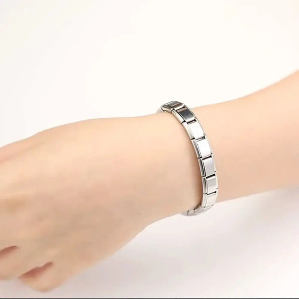 9mm Italiaanse Bedel Armband Roestvrij Staal VIQA© NEDERLANDZilver