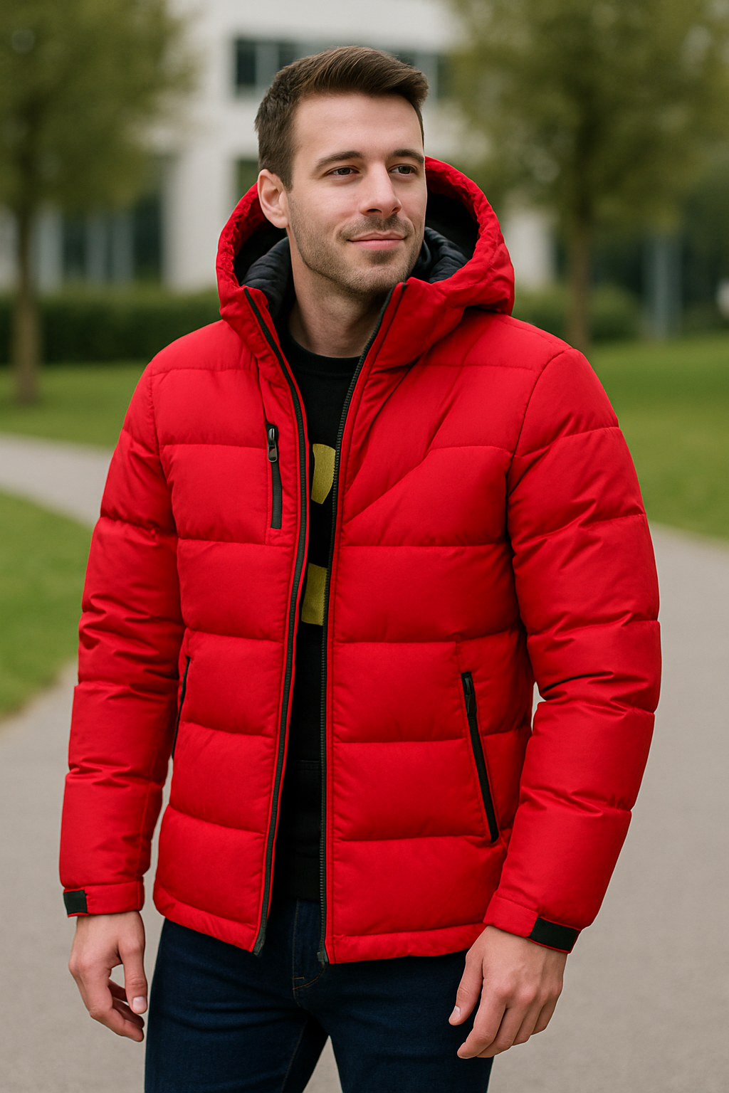 Heren Donsjack, Dik Warm Capuchonjack, Lichtgewicht Casual Winter Wit Eendendons | VIQA VIQA© NEDERLAND