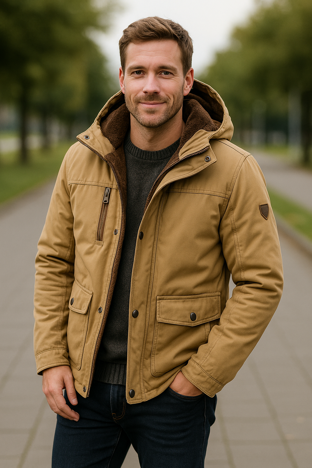 Outdoor Parka Jas Voor Heren, Dikke Fluwelen Winterjas Met Meerdere Zakken, Warme Casual Bovenkleding | VIQA VIQA© NEDERLAND