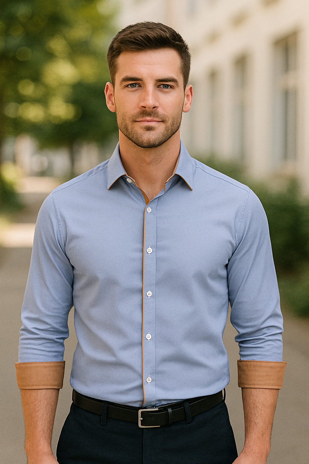 Herenoverhemd Met Knopen, Slim Pasvorm, Lange Mouwen, Casual, Bedrukt, Effen Kleur | VIQA VIQA© NEDERLAND