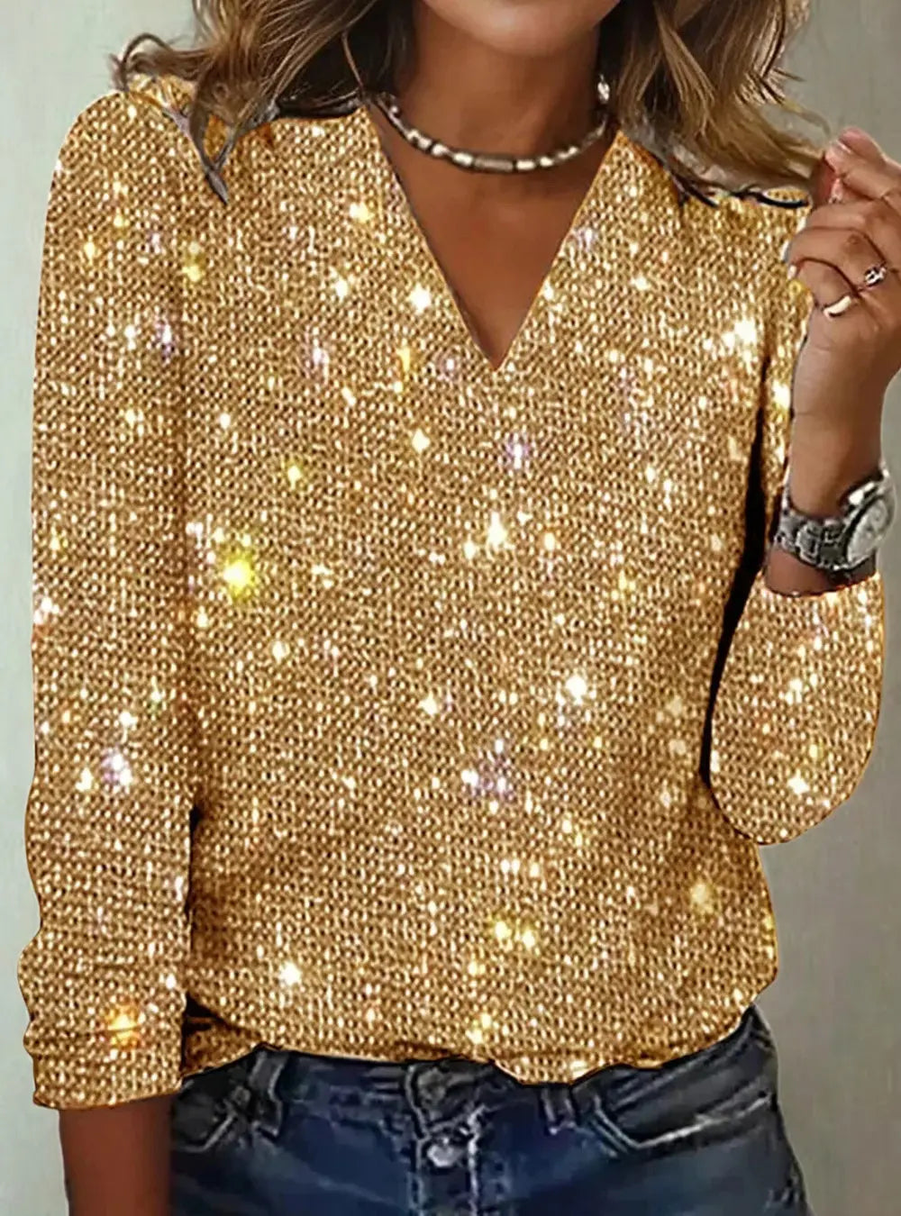 Linda Dames Pailletten Top - VIQA© NEDERLAND