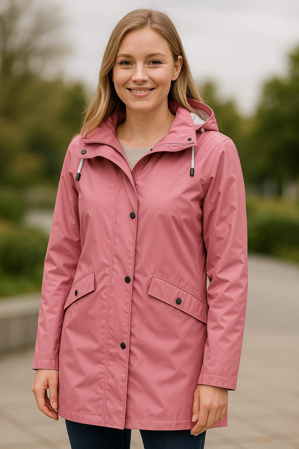 Dames Waterdichte Lange Regenjas, Capuchon Windbreaker Jas, Outdoor Casual Winddichte Jas | VIQA VIQA© NEDERLAND