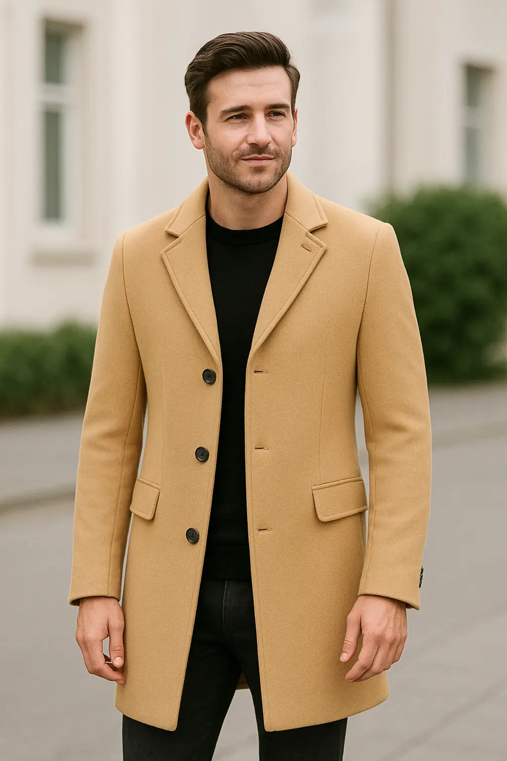 Casual Trenchcoat Voor Heren, Lange, Enkelrijige Jas In Effen Kleur, Lichtgewicht Modieuze Bovenkleding | VIQA VIQA© NEDERLAND
