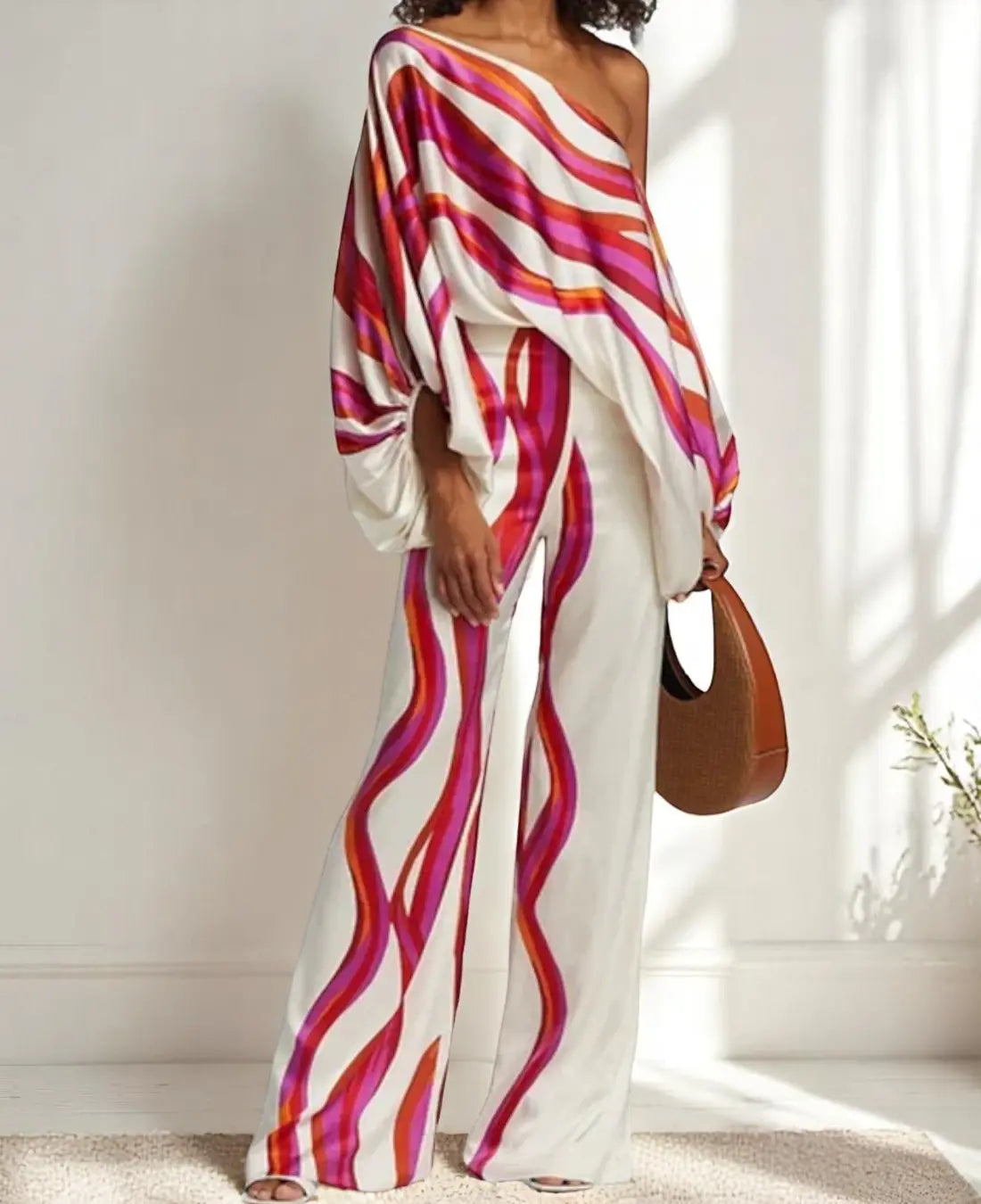 Dianne Dames Zomer Elegante Tweedelige Set VIQA© NEDERLANDWit-XL