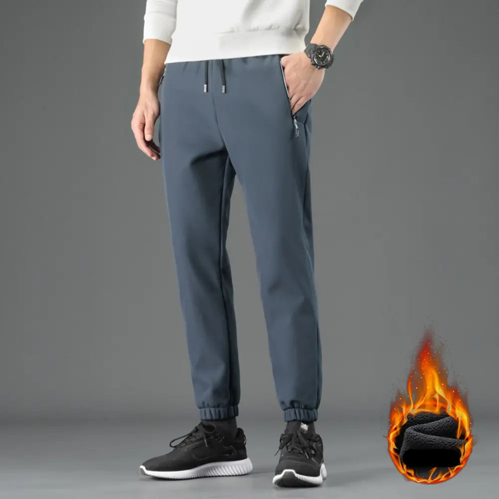 Winddichte Dikke Fleece Gevoerde Broekvoor Heren VIQA© NEDERLANDBlauw-Geboeid-6XL