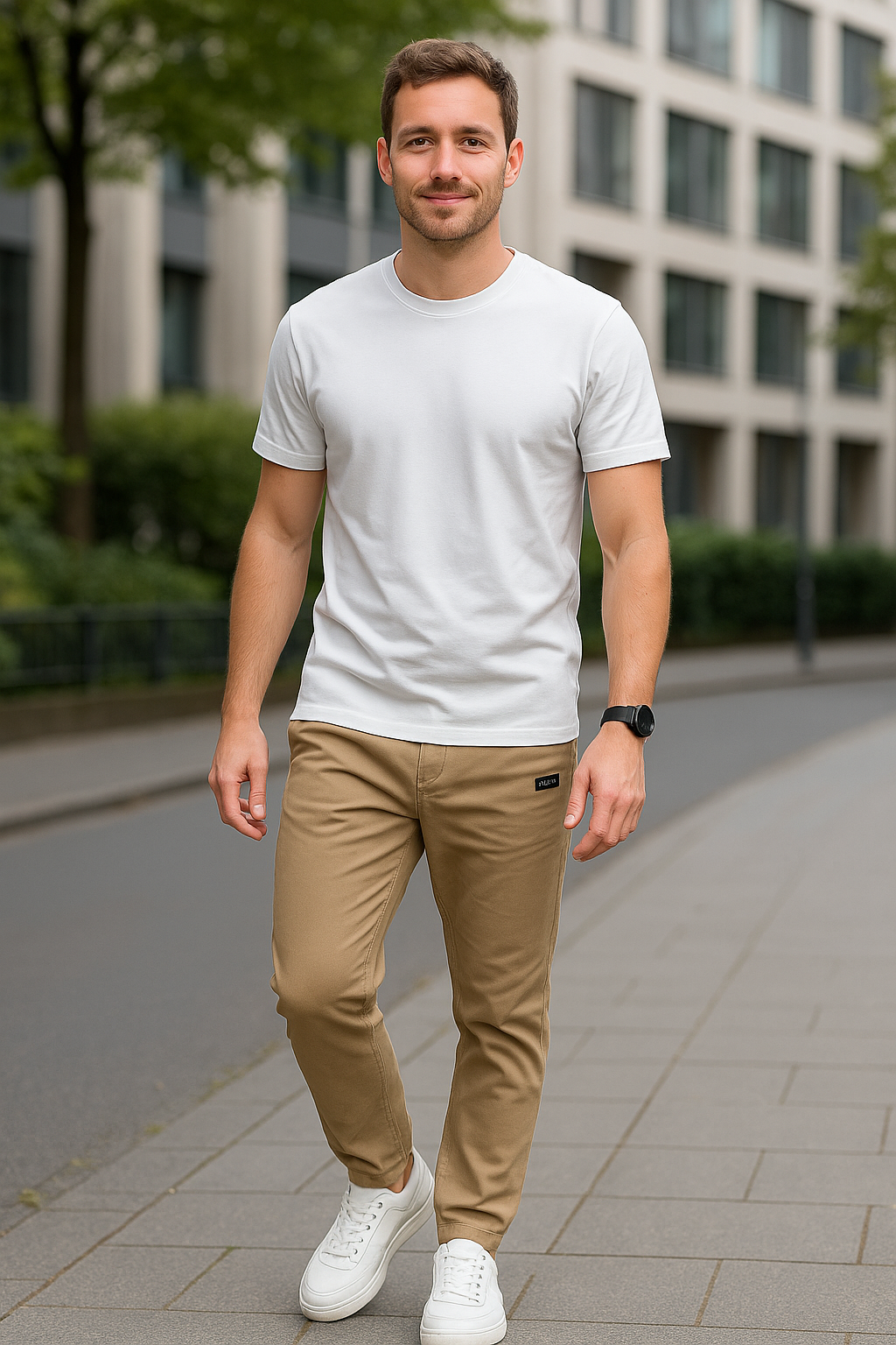 Heren Skinny Cargobroek Met Hoge Stretch, Casual Joggingbroek Met Meerdere Zakken Voor Buiten | VIQA VIQA© NEDERLAND