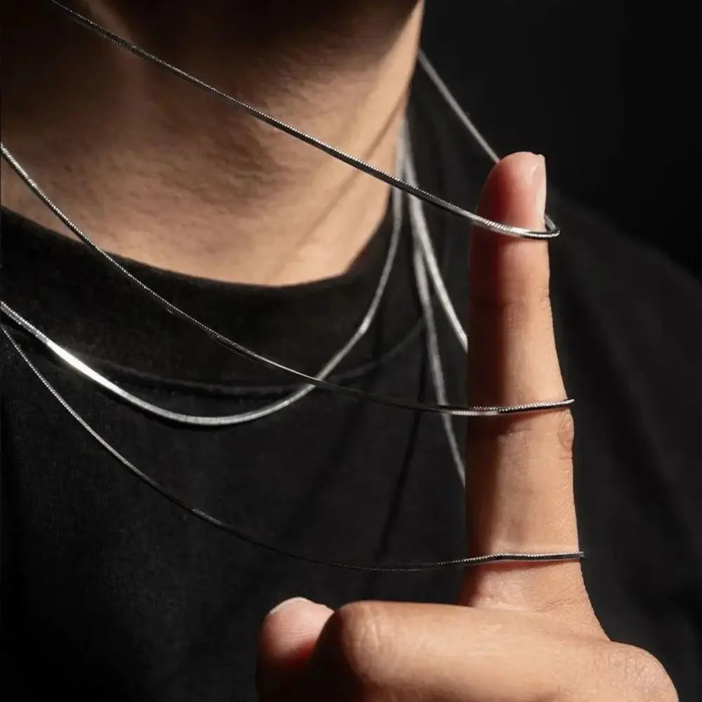 Unisex 2MM Slangenschakel Ketting 925 Sterling Zilveren Collier VIQA© NEDERLANDZilver-cm