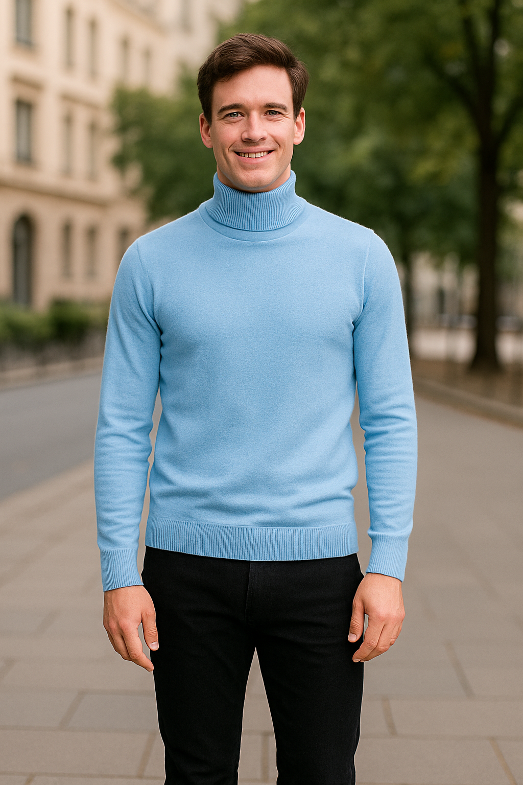 Heren Kasjmier Coltrui, Herfst Winter Warme Gebreide Trui | VIQA VIQA© NEDERLAND