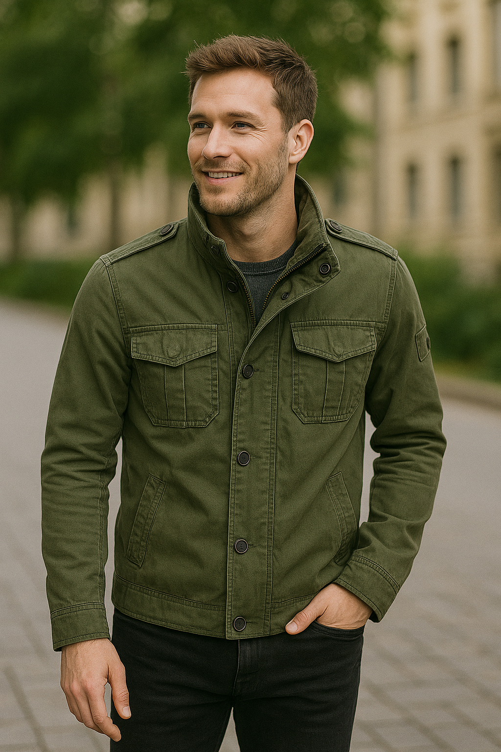 Heren Utility Cargojack, Outdoor Multi-Zakken Camo Veldjas, Casual Wandeluniformtop | VIQA VIQA© NEDERLAND