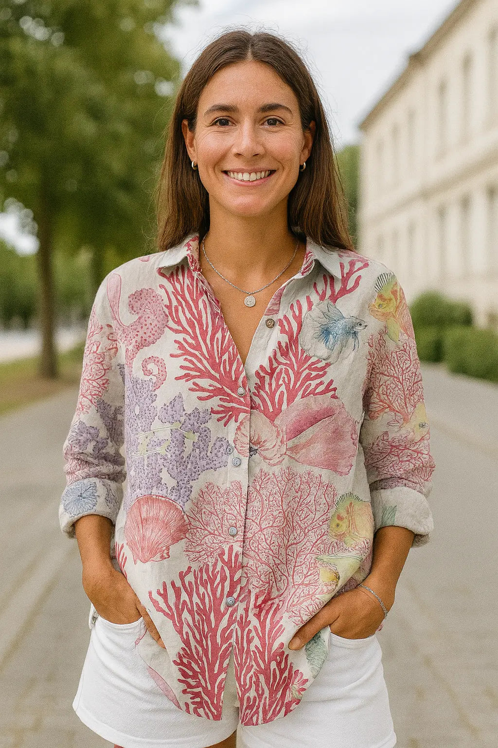 Dames Bloemen Lang Shirt, Zomertrend Halve Mouwen Gedrukte Blouse, Casual Patroon Top | VIQA VIQA© NEDERLAND