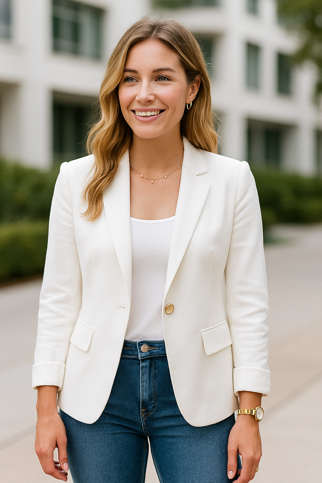 Blazerjas Voor Dames, Zakelijke Jas Met Lange Mouwen En Revers, Casual Elegante Effen Bovenkleding | VIQA VIQA© NEDERLAND