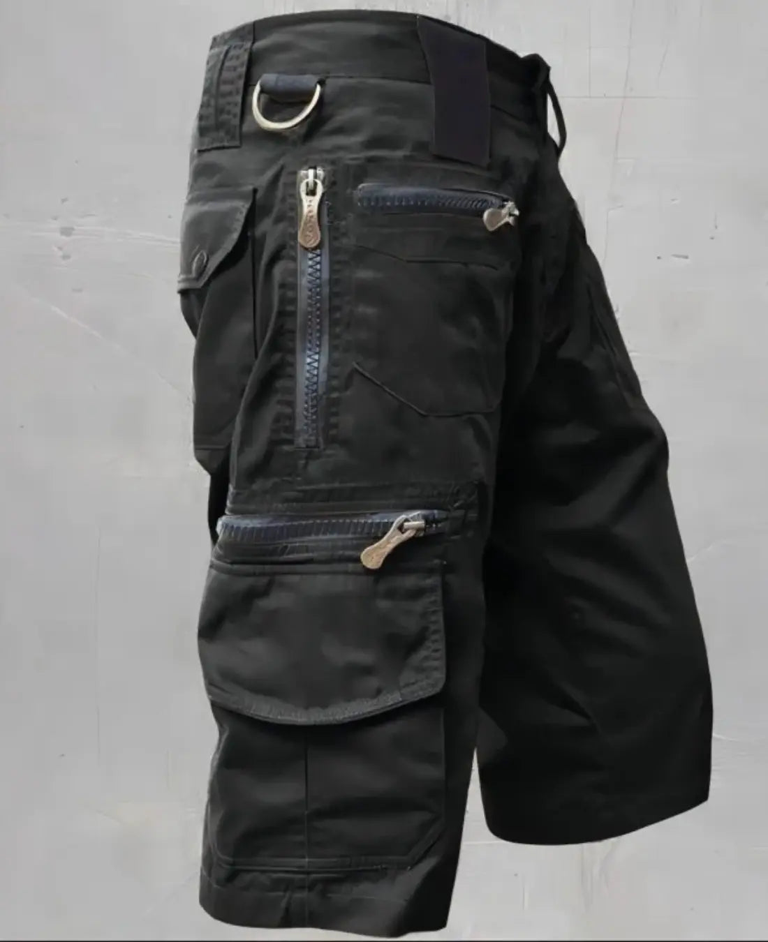 Tactische Herenshort Met Rits VIQA© NEDERLANDZwart-2XL