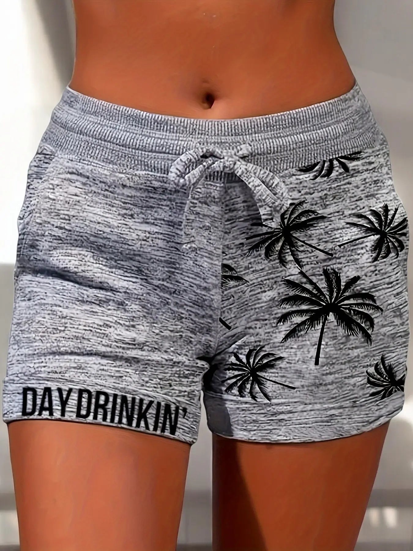 Danette Dames Elastische Taille Korte Broek VIQA© NEDERLANDGrijs-XL