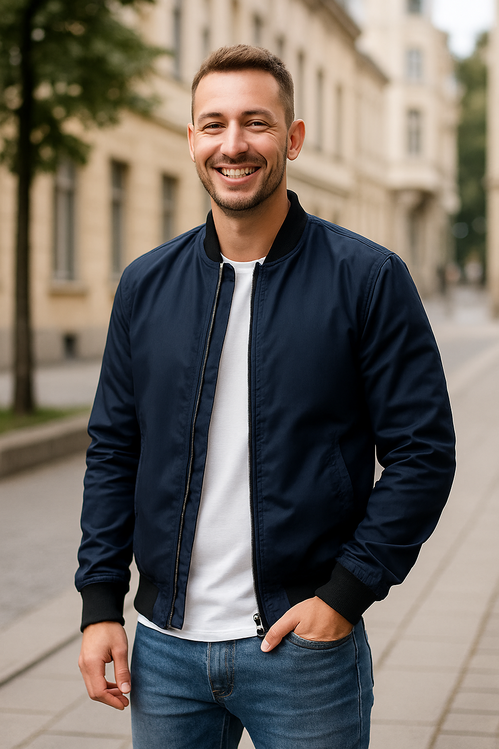 Heren Pilotenjack, Casual Bomberjack Met Ritssluiting Voor Winter- En Herfst Streetwear | VIQA VIQA© NEDERLAND