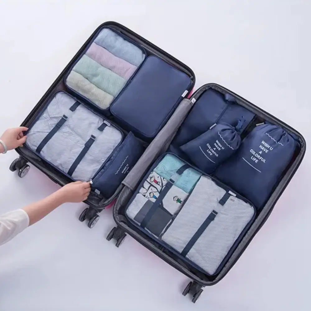 7-Delige Opbergtassenset Voor Reisorganisatoren VIQA© NEDERLANDGrijs