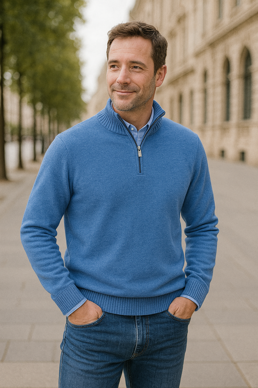 Gebreide Trui Met Rits Voor Heren, Warme Winter En Herfst Casual Kleding Voor Thuis | VIQA VIQA© NEDERLAND