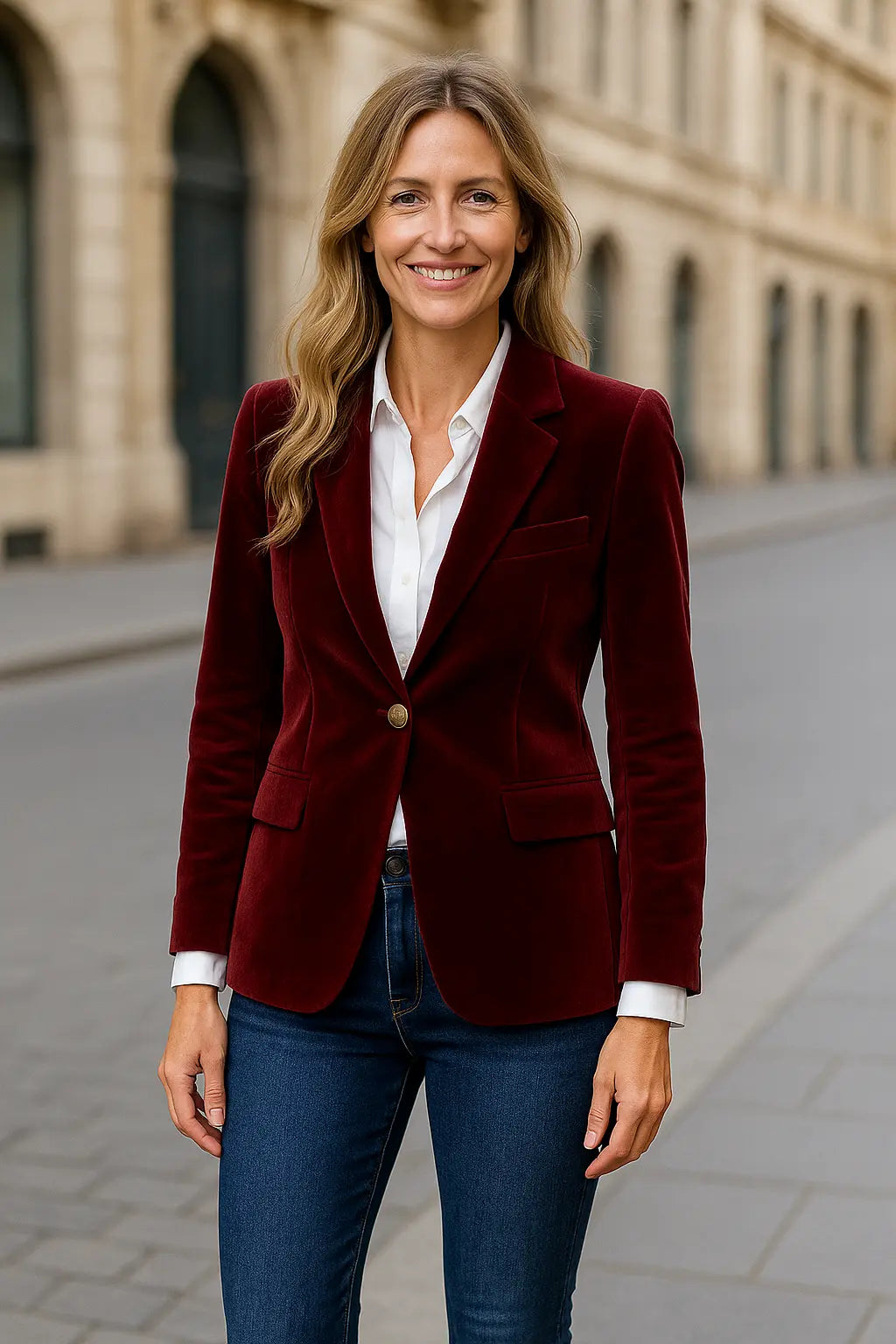 Fluwelen Blazer Voor Dames, Eegante Slim Pasvorm Jasje Met Kap, Zakelijke Jas | VIQA VIQA© NEDERLAND