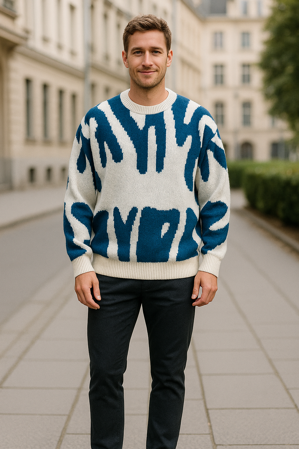 Heren Gebreide Trui, Casual Losse Ronde Hals, Herfst Winter Lange Mouwen Gebreide Top | VIQA VIQA© NEDERLAND