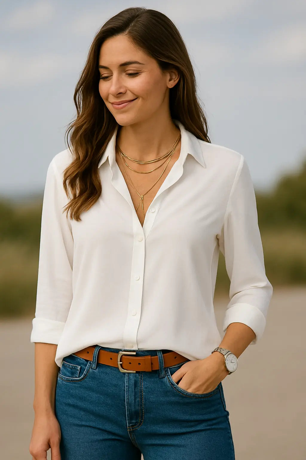 Dames Zomer Blouse, Lange Mouw Elegant Kapsel Shirt, Los Fit Kantoor Tuniek Top | VIQA VIQA© NEDERLAND