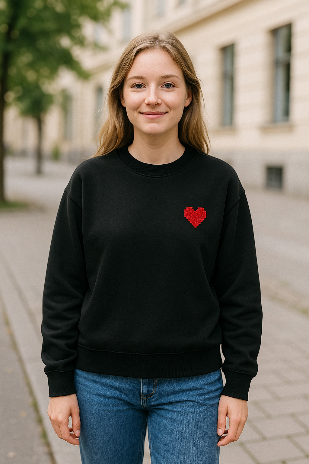 Dames Geborduurde Love Hoodie, Casual Pullover Trui, Trendy Outfit Voor Koppels | VIQA VIQA© NEDERLAND