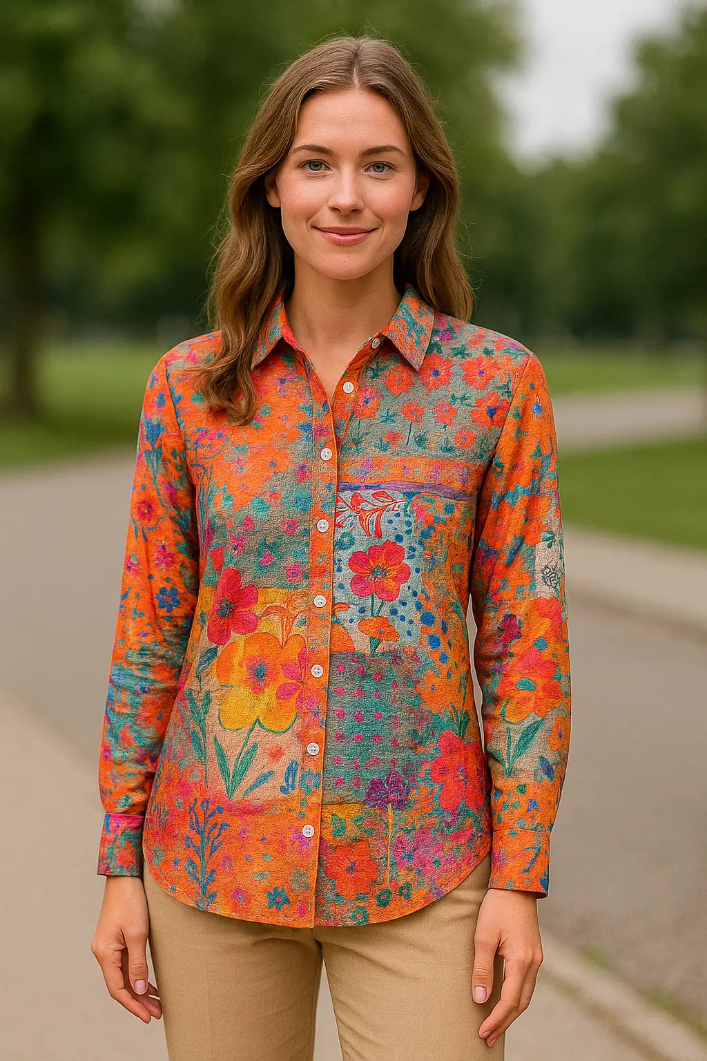 Dames Lange Mouwen Shirt, Losjes Fit Casual Top, Lichtgewicht En Ademend Blouse | VIQA VIQA© NEDERLAND