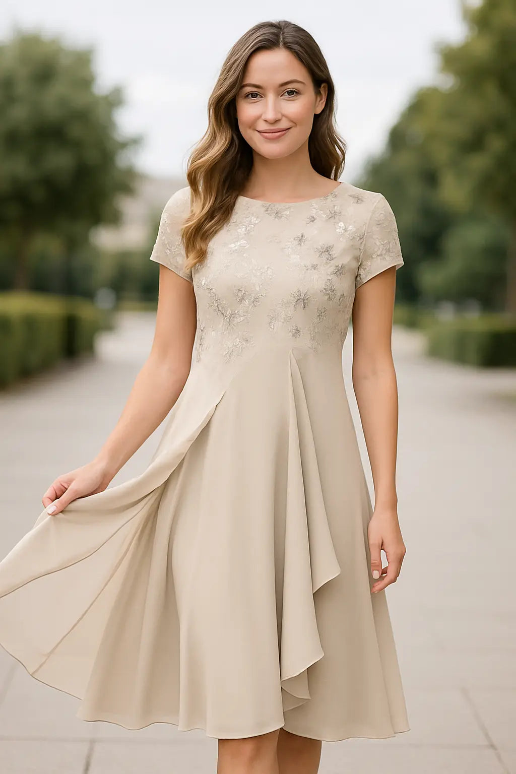 Angie Elegante Maxi Kanten Feestjurk VIQA© NEDERLAND