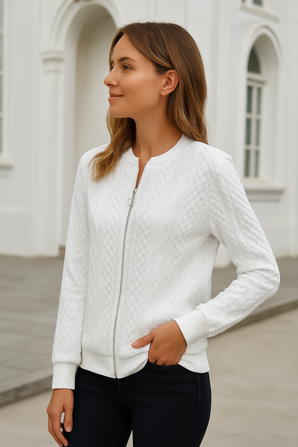 Dames Trui, Staande Kraag Ritssweatshirt, Herfst Winter Warme Losse Lange Mouw Casual Top | VIQA VIQA© NEDERLAND