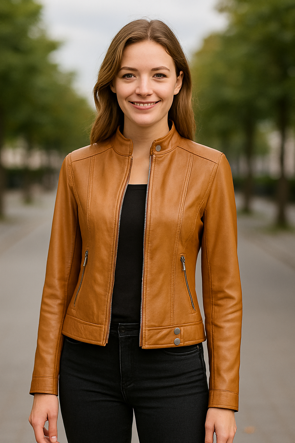 Dames Faux Lederen Jas, Rits Met Zakken Winter Herfst Casual Bovenkleding Jas | VIQA VIQA© NEDERLAND