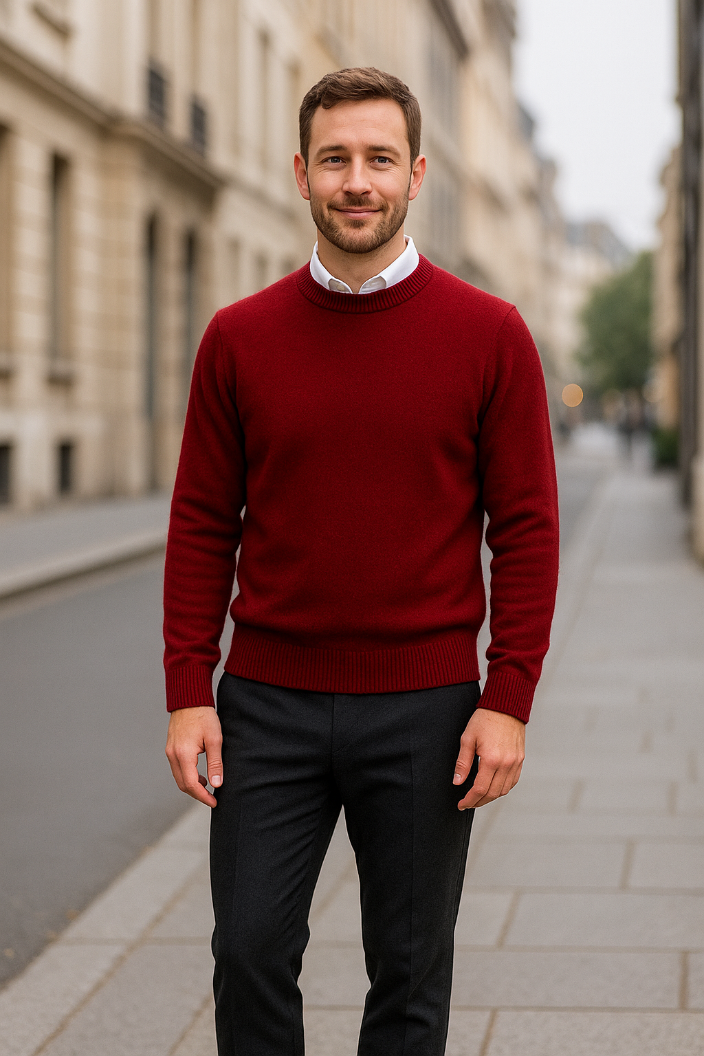 Kasjmier Trui Voor Heren, Trui Met Ronde Hals, Losvallende Gebreide Top, Winter Casual Warme Kleding | VIQA VIQA© NEDERLAND