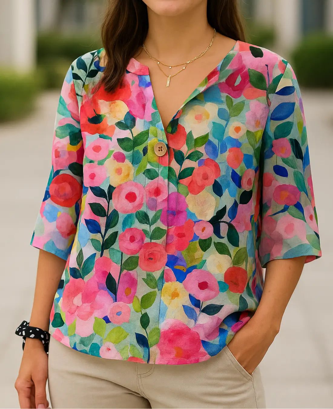 Nicole Elegante Bloemen Blouse VIQA© NEDERLAND