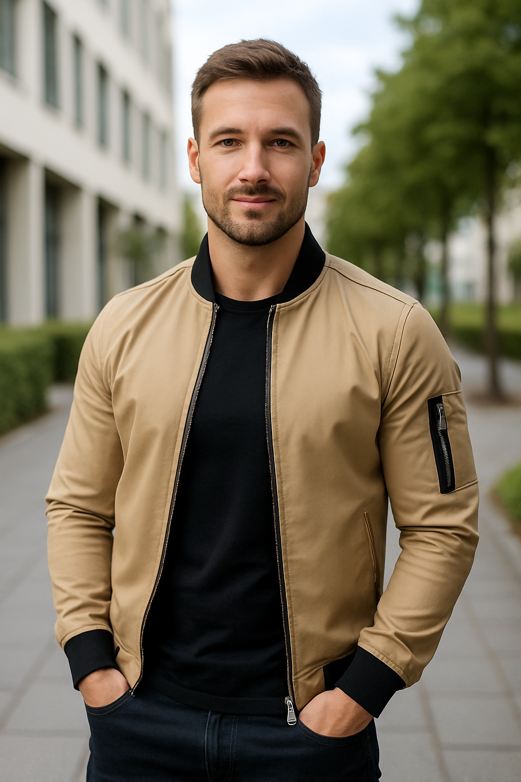 Heren Lichtgewicht Bomberjack, Casual Windjack Met Zakken En Rits, Winter Jas | VIQA VIQA© NEDERLAND