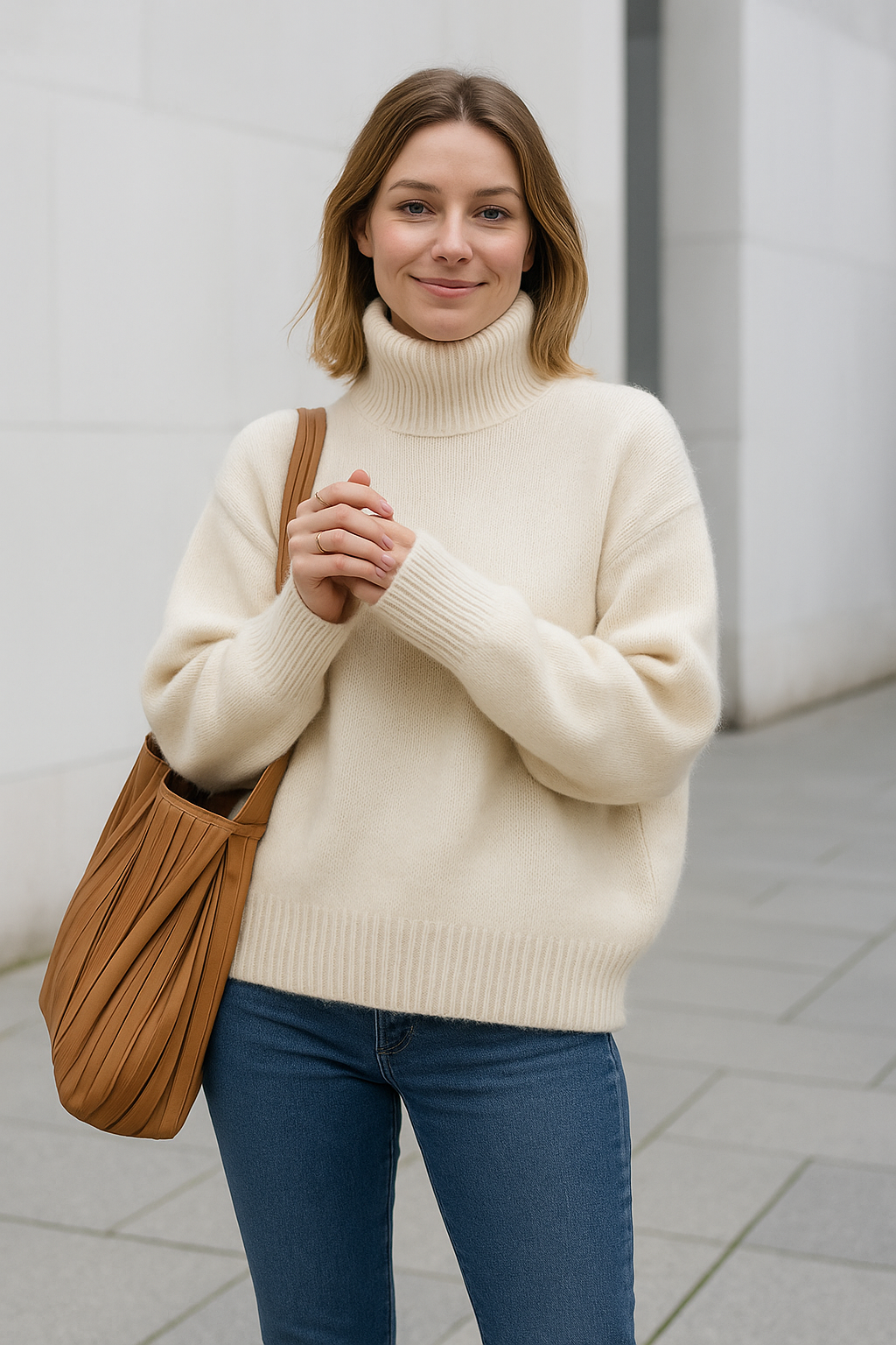 Women’s Turtleneck Pullover Sweater, Thick Knitted Jumper, Autumn Winter Office Knitwear Top | VIQA© NEDERLAND