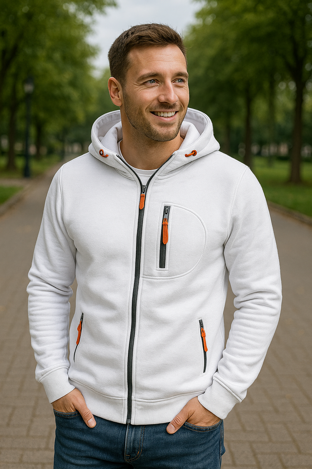 Heren rits Hoodie, Casual Sweatshirt Met Lange Mouwen, Winterjas | VIQA VIQA© NEDERLAND