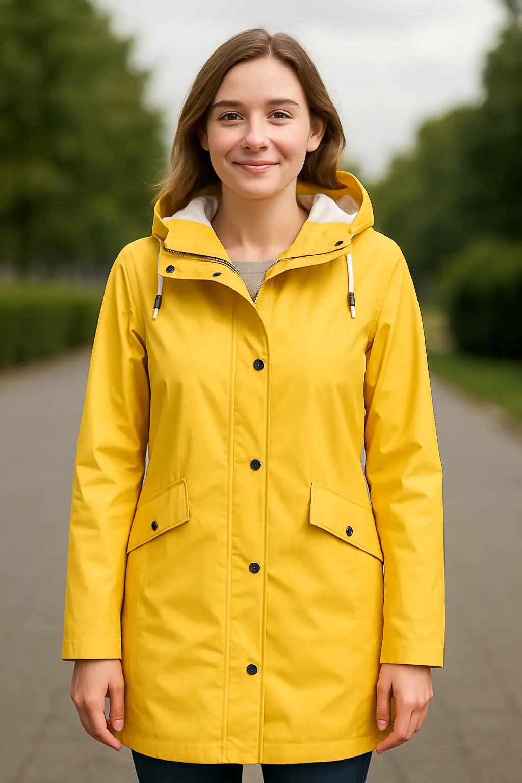 Waterdichte Regenjas Voor Dames, Lange Winddichte Wandeljas Met Capuchon, Warme Casual Kleding Voor Buiten | VIQA VIQA© NEDERLAND