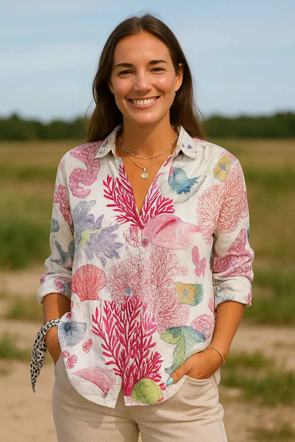 Dames Zomer Bloemen Print Shirt, Lange Tuniek Stijl Met Halve Mouwen, Lichtgewicht Trendy Top | VIQA VIQA© NEDERLAND