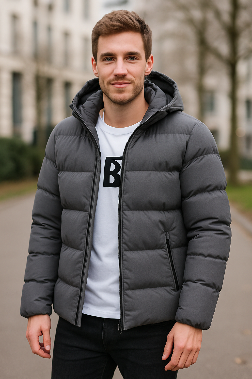 Heren Winterjas Met Capuchon, Casual Lange Mouwen Windjack Gewatteerde Jas Streetwear | VIQA VIQA© NEDERLAND