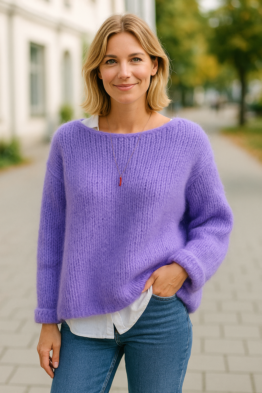 Gebreide Trui Voor Dames, Losvallend Model Met Lange Mouwen, Ronde Hals, Casual, Effen Kleur | VIQA VIQA© NEDERLAND