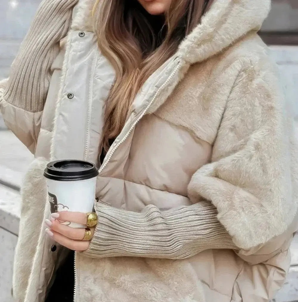 Thermische Jas Met Kap Voor Dames VIQA© NEDERLANDAbrikoos-3XL