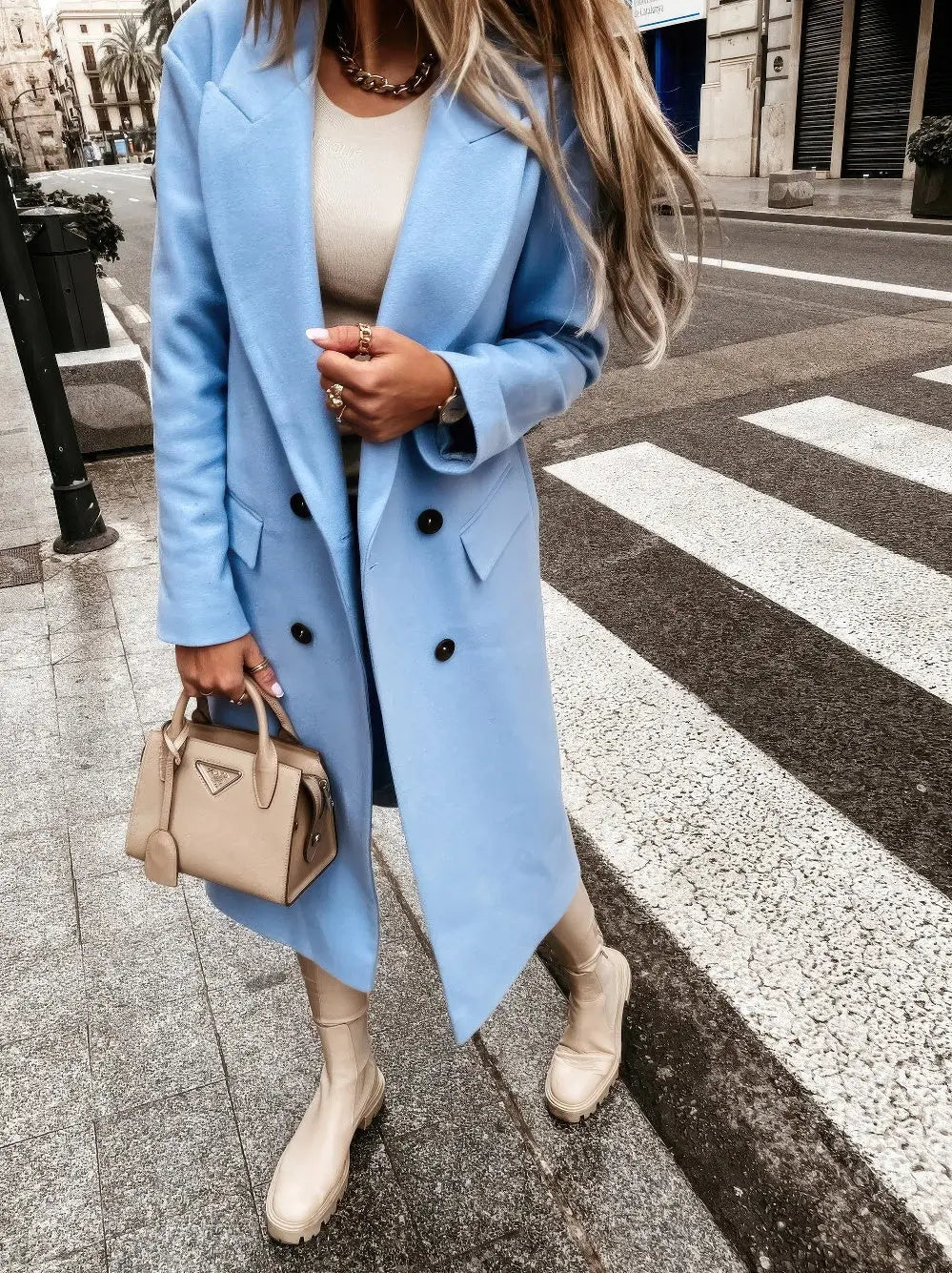 Damesjas Voor Woon-werkverkeer Met Lange Mouwen VIQA© NEDERLANDBlauw-XXL