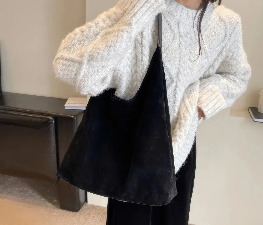 Schoudertas  Dames Suède Portemonnee VIQA© NEDERLANDZwart