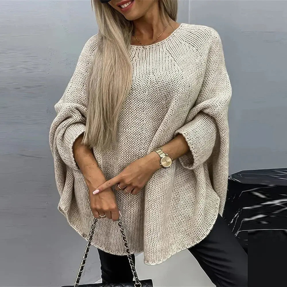 Eegante Gebreide Trui Voor Dames VIQA© NEDERLANDKhaki-XL