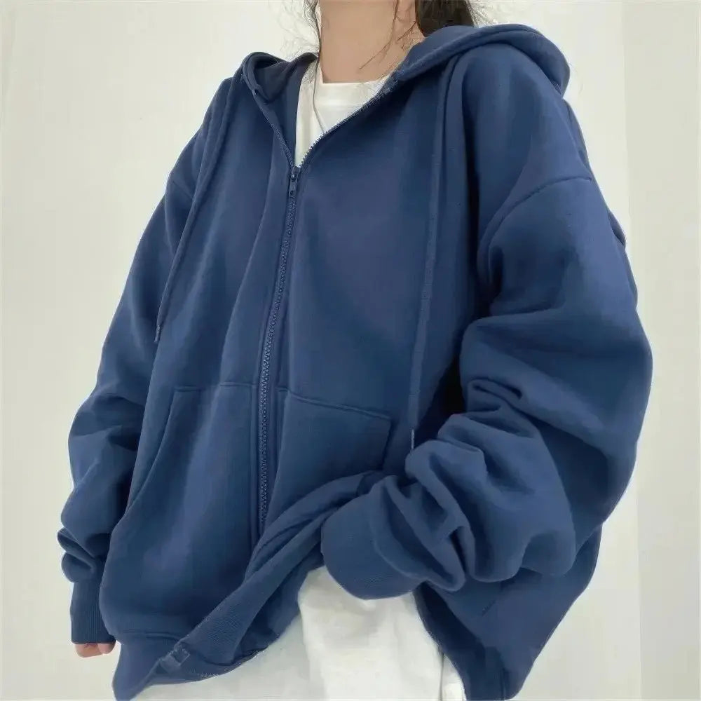 Dames Oversized Comfortabele Trui Hoodie VIQA© NEDERLANDBlauw-XL